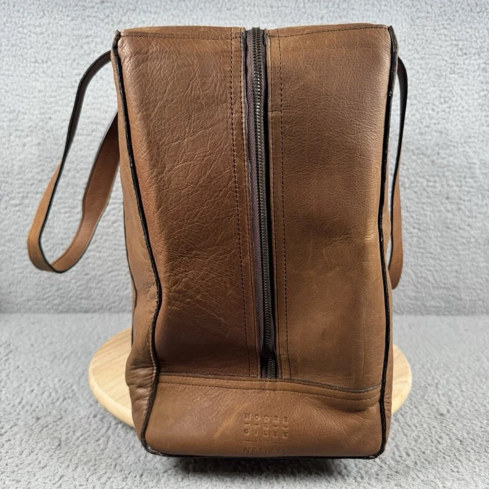 Moore & Giles‎ for Netjets Massie Duffel Bag Leather Weekender Travel Tote